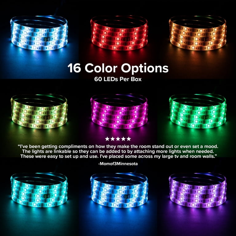 Better Homes & Gardens 19.7 in RGB LED Indoor Under-Cabinet Tape
