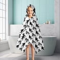 thumbnail image 6 of White Bigfoot and Tree Pattern Hooded Bath Towel，50"x30" for Ages 3 To 12 Kids, Quick Dry Lightweight Soft Microfiber Hood Beach Towel Cover Up for Kids, 6 of 7