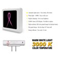 thumbnail image 4 of Plug in Dimmable LED Night Light with Dusk to Dawn Auto Sensor, Adjustable Brightness, Warm Light, Auto On/Off Nightlight for Bathroom, Hallway, Nursery, Bedrooms - Breast Cancer Awareness, 4 of 7