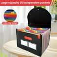 thumbnail image 4 of Olakula Expanding File Folder, Portable Folder with 25 Pockets and A-Z Label, Letter/A4 Size,Black., 4 of 9