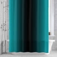 thumbnail image 3 of Turquoise and Shower Curtain for Bathroom Decor, Black Gradient Waterproof Fabric Shower Curtain, 72"x84" Set with 12 Hooks, 3 of 9