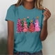 thumbnail image 1 of Fiudx Camisas de Mujer Mujer Verano Ocio Moda Estampado de Flores Cuello Redondo Manga Corta Top/Camisa, 1 of 4