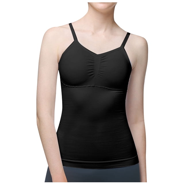 Birdeem Gilet Sans Couture pour Femmes, Couleur Unie, Resserrement du Ventre, Col Rond