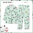 thumbnail image 3 of Conjunto de pijama con estampado de Sanrios para niños, cárdigan bonito de dibujos animados, My Melody, Kuromi, Pochacco, ropa Kawaii de manga larga, regalo para niños, 3 of 4