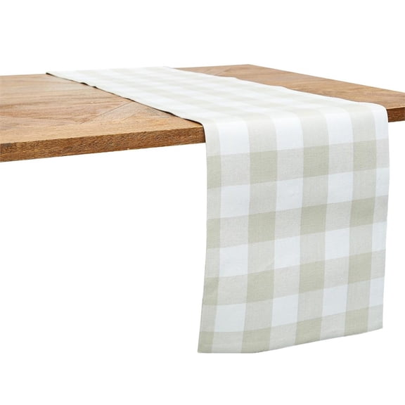 Franklin Pebble Gingham Check Table Runner 13" x 72"