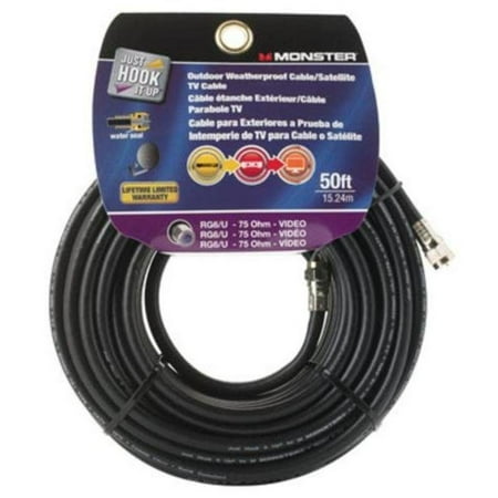 - Video Coaxial Cable Digital 75 Ohm 50' Monster Cable TV Wire and Cable 140040-00