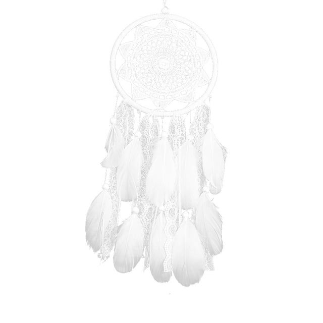 Cuentas Encaje Campana Viento Plumas (MS6060) Blanco