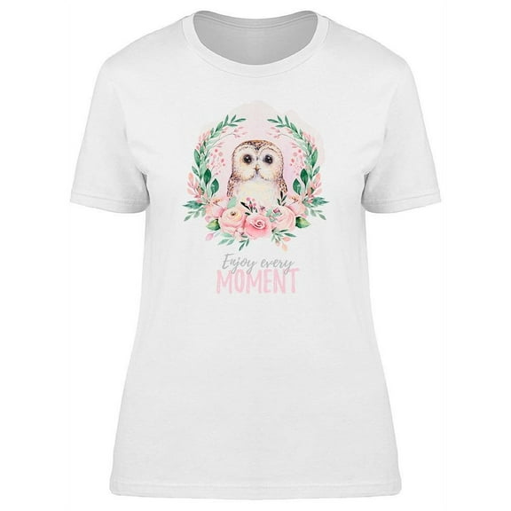 Owl Enjoy Every Moment T-Shirt Women -Image by Shutterstock, Female XX-Large