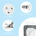thumbnail image 3 of Bed Sheet Straps, 4+1 PCS Adjustable Elastic Fitted Sheet Straps for Corners with Metal Clips Bed Sheet Holder Straps Keep Sheet in Place for Beds and Sofas, White, 3 of 5