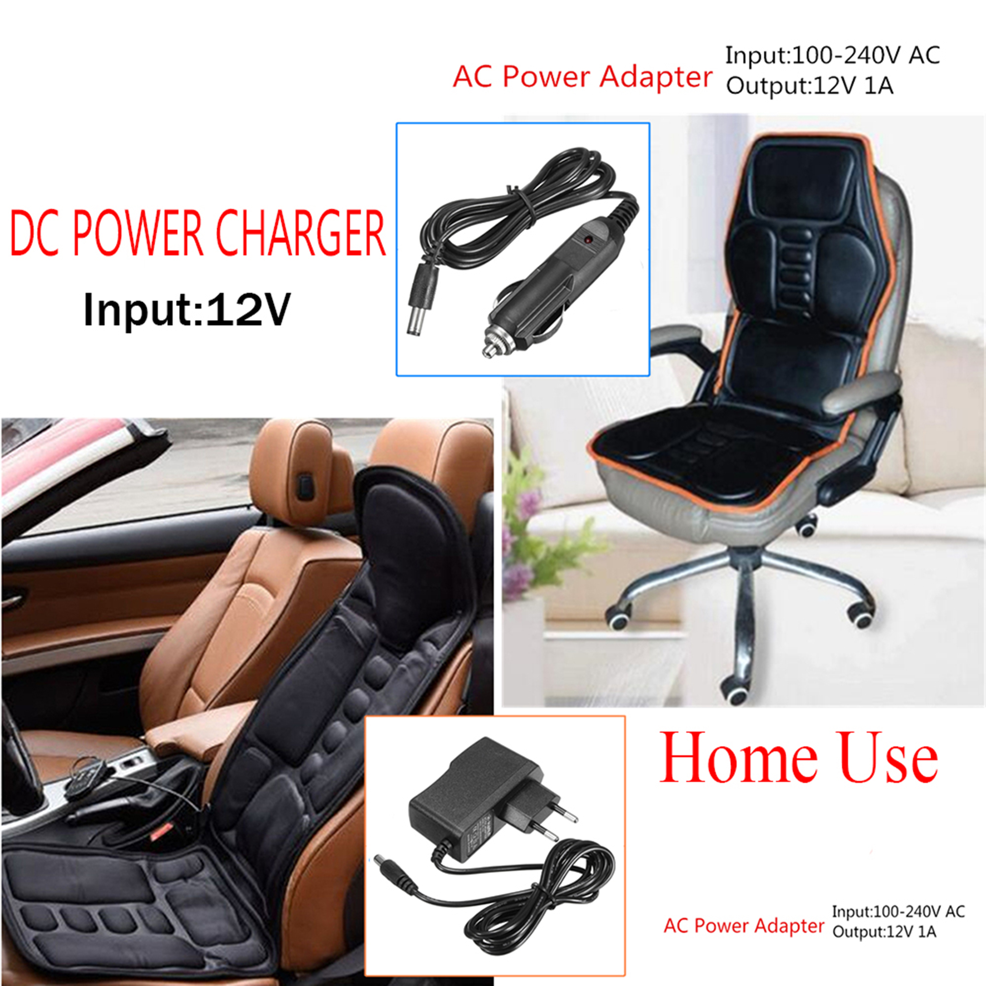 Youloveit Car Home Chair Seat Shiatsu Back and Neck Massager with Heat Kneading Massage at Home, Car, Office Massage Shiatsu Massagers Relieve Muscle Pain for Back Shoulder and Neck - image 2 of 7