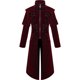 thumbnail image 3 of Chaqueta tipo gabardina para hombre, estilo gótico medieval, steampunk, con diseño de castillo, vampiro, diablo, rojo, para cosplay, estilo victoriano, de lujo, 3 of 5