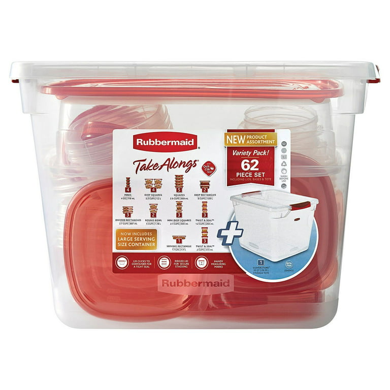 Rubbermaid TakeAlongs 62-Pc. Food Container Set Including Lids –  Homesmartcamera
