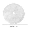 thumbnail image 3 of Vrorvz Christmas Tree Skirt Christmas Decorations Christmas Tree Mat Mesh Pleated Skirt Polyester Elegant Tree Base Cover Vacation Home Decor Suit 7.9in White, 3 of 8