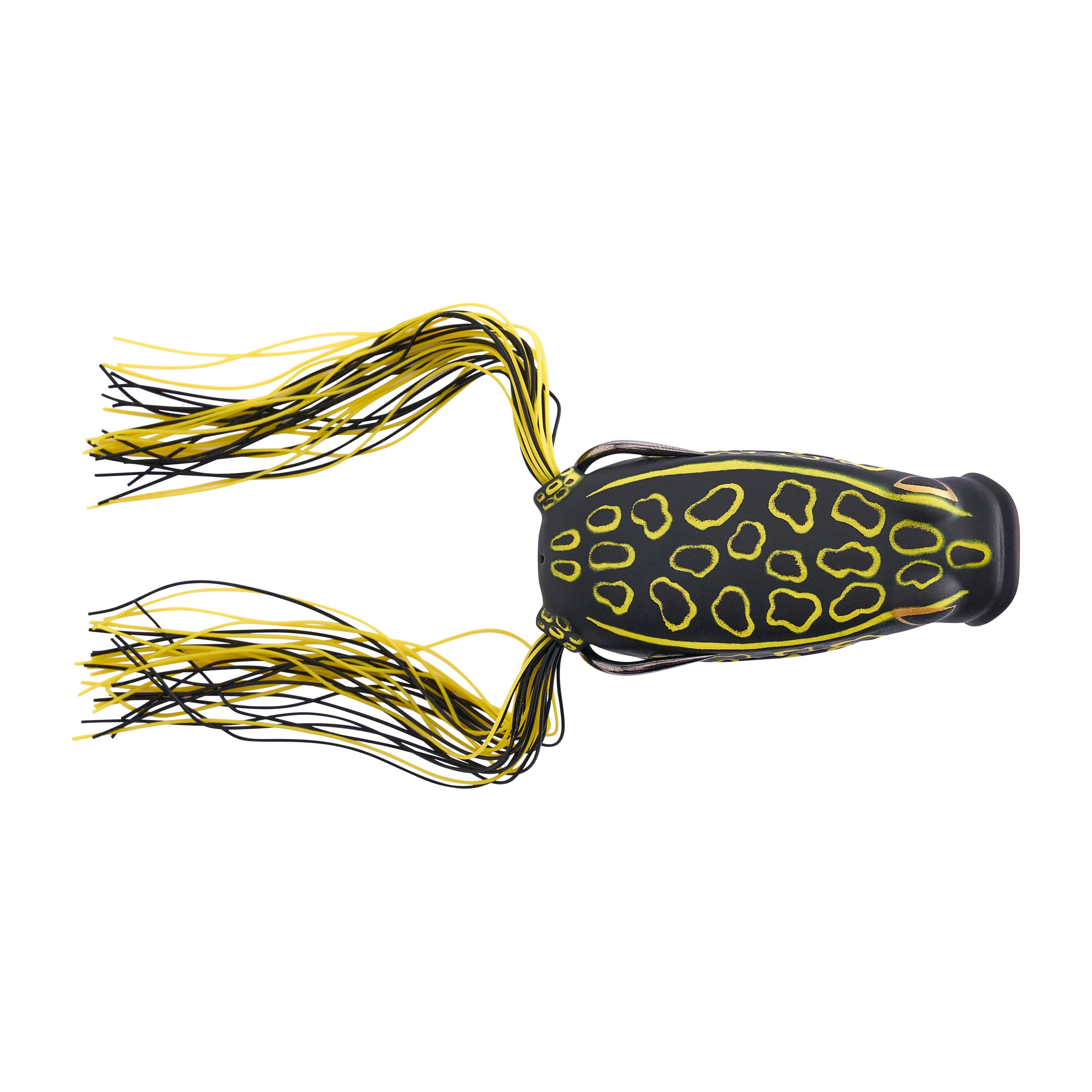 Berkley Swamp Lord Popping Hollow Body Frog, 2/3 oz, Voodoo Black