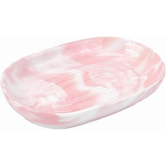 Ceramics Soap Dishes for Bathroom Kitche Oval Pink 125x85x20mm