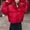 Red Coats for Winter, variant on XPMWRP Women's Quilted Hoodies Solid Color Jackets Warm Winter Zip Oversized Casual Jackets Puffer Long Sleeve Coat with Pockets Red L