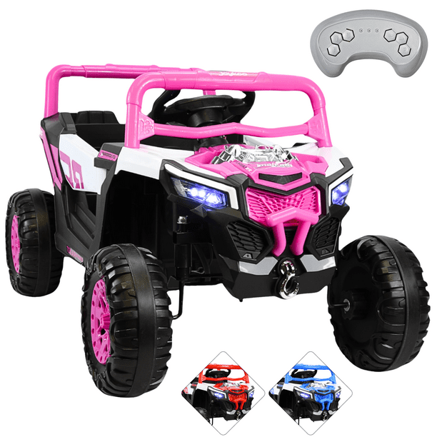 Montable Electrico para Niños Mini 4x4 Bluetooth Luz Sonido Batería 12v - Rosa