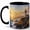 Black, variant on Lighthouse Sunset 11oz Ceramic Mug, Coastal Ocean Coffee Cup