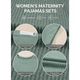 thumbnail image 6 of DOKOTOO Women's Maternity Sets 2 Piece Sets Ribbed Knit Short Sleeve Outfit Maternity Lounge Wear Soft Pregnant Pajamas Plus Size Sweatsuits Sets, 6 of 8