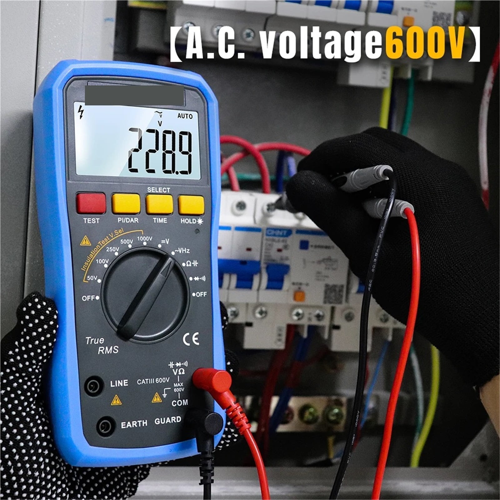2-in-1 Digital Multimeter Insulation Resistance Tester 1000V Megohmmeter Voltmeter AC/DC Voltage Resistor Meter ,Battery Test