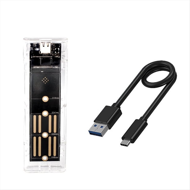 Carcasa para SSD RGB M2 NVMe PCIE, Carcasa para SSD M.2 NVMe, Carcasa para Disco Duro M.2 A TIPO C de 10 Gbps para SSD de Clave M