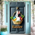 thumbnail image 5 of TOPRenddon Easter Bunny Door Cover Happy Easter Door Decorations Cute Bunny Door Covers Easter Spring Eggs Backdrop Door Cover Party Outdoor Indoor Home Decor, 5 of 6