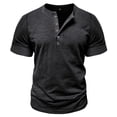 thumbnail image 4 of JTieacloth Heart Shirt Male Spring Short Sleeve Solid Color Letter Stripe Stitching Short Sleeve Top, 4 of 6