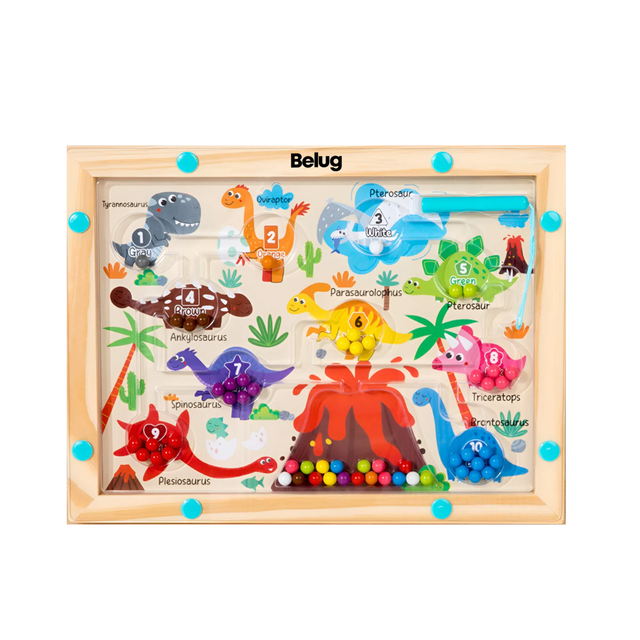 Laberinto Magnético, Juguetes Didácticos Para Niños Dinosaurios Belug Multicolor