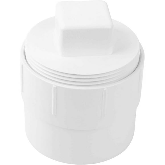 3inch PVC Sewer Cleanout Adapter with Plug Pipe Fitting, PVC DWV Flush Sewer Cleanout Cap for Outdoor Garden, RVs Sewer,1 x Drain Pipe Cleaning Cap,White