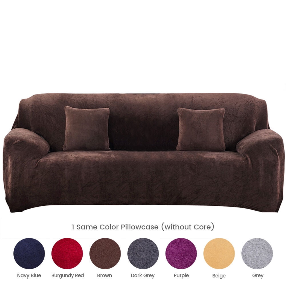 CJC 1/2/3/4 Seater Couch Sofa Slipcover Protector Velvet Stretch Plush Thick Sofa Covers
