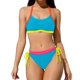 thumbnail image 2 of Traje de baño de 2 piezas para mujer, trajes de baño para mujer, traje de baño bikini de color liso con cordones y abertura, casual y a la moda para mujer., 2 of 5