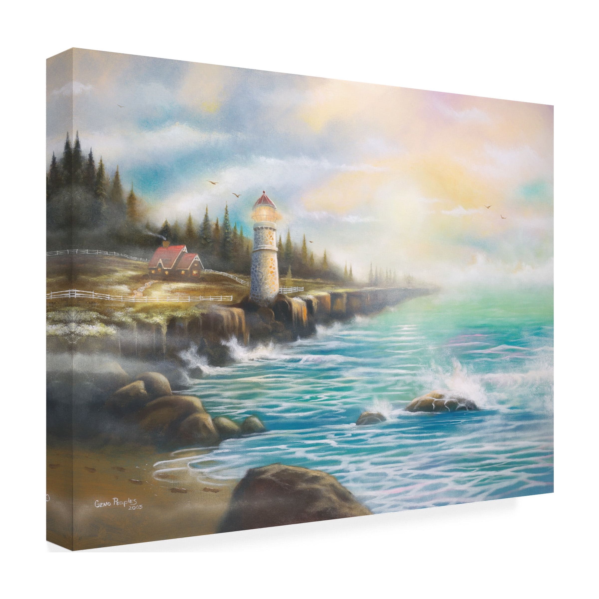 Trademark Fine Art 'Light On The Water' Canvas Art by Geno Peoples