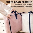thumbnail image 6 of Small Clear PVC Storage Bag with Reinforced Handles and Double Zipper, Foldable Bedding Organizer for Clothes, Quilts, Blankets, Moving and Closets, 6 of 8