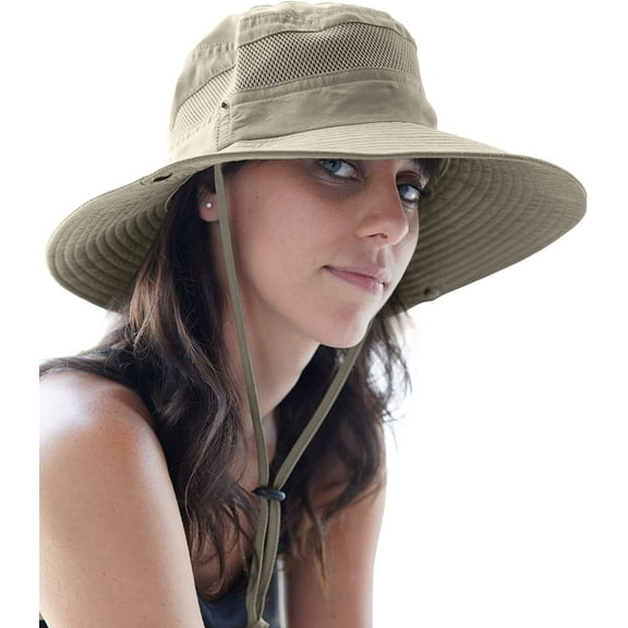 UPF 50  Wide Brim Sun Hat to Protect Against UV Sun Rays for Hiking Camping Fishing Safari