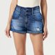 thumbnail image 1 of WILLBEST Jeans Mujer Pantalones Cortos Vaqueros Desgastados de Cintura Alta para Mujer, Informales, de Verano, Con Dobladillo Doblado y Doble Botón, Elásticos y Cómodos. Extra Grande, 1 of 3