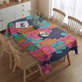 thumbnail image 2 of Pioneer Flower Floral Print Pattern Rectangle Tablecloth 60"x84",Waterproof Polyester Rectangle Table Cloth, Wipeable Spillproof Polyester Tablecloth for Dining, Camping, Indoor and Outdoor, 2 of 5