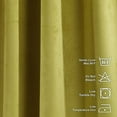 thumbnail image 4 of 3S Brother's Extra Long Solid Luxury Matte Velvet Soft Curtain Yellow Single Panel Hanging Back Tap & Rod Pocket Home Décor 5-25 Feet Custom Made Curtains -Made in Turkey Each(52"x63"), 4 of 7