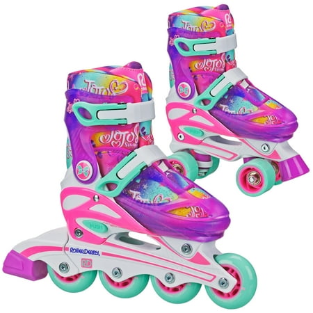 Roller Derby Sprinter Girl's 2-in-1 Quad Roller and Inline Skates Combo, Jojo