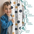thumbnail image 3 of Blackout Kids Curtains,White Cosmic Pattern Childrens Insulated Curtains Set Of 2,Bedroom Essentials,Toddler Room Decor 42"x63", 3 of 5