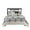 Navy/Tan, variant on Gracie Mills Vito 6-Piece Modern Reversible Quilt Set with Coordinating Throw Pillows - GRACE-3138
