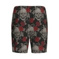 thumbnail image 5 of Easygdp Skull and Red Roses Men's Short Pajama Pants, Sleep Shorts, Household Pants, Casual Pants with Pockets - 4X-Large, 5 of 9