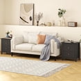 thumbnail image 2 of Gymax 2PCS Modern Nightstand w/ Storage 2 Drawers & Support Legs for Bedroom White, 2 of 10