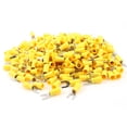 thumbnail image 1 of 500Pcs Terminal de horquilla preaislada SV5.5-5 amarilla para cable AWG 12-10 con perno #10, 1 of 1