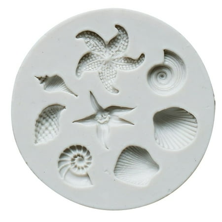 

Y1QB Starfish Conch Seashell Shape DIY Silicone Material Mold Chocolate Biscuit Fondants Baking Cake Decorating For Lovers