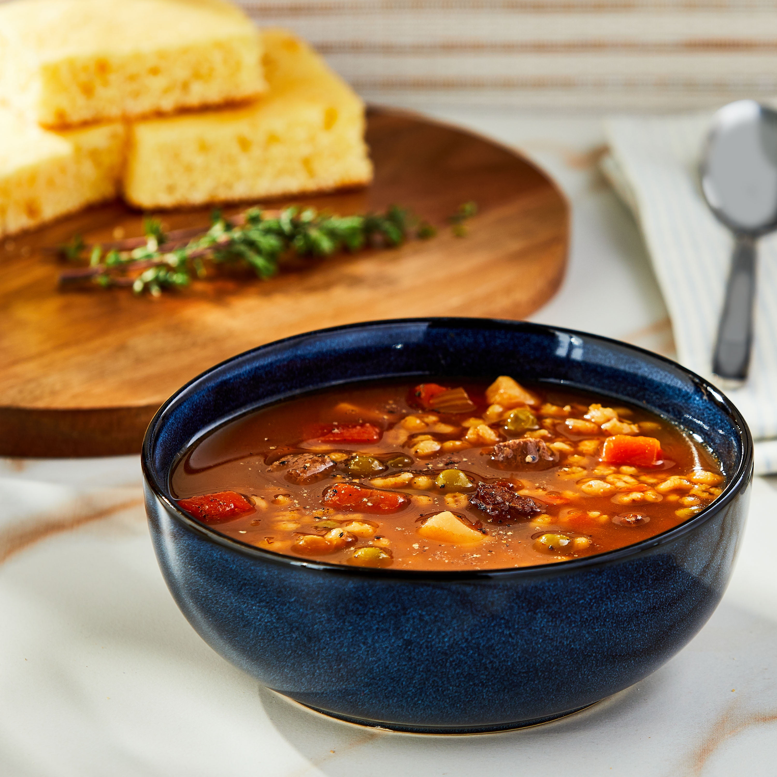 (4 pack) Great Value Vegetable Beef & Barley Condensed Soup, 10.5 oz