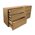 thumbnail image 4 of Sarasota 60" Oak Wood Dresser with 6 Drawers and Metal Handles in Natural Finish, 4 of 5