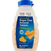 CVS Extra Strength Antacid Tablets Sugar Free, Orange Creme, 90 CT