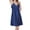 Dark Blue, variant on Cxenplz Pajamas for Women Sexy Lingerie Nightgown V Neck Faux Silk Lace Dresses Pajamas Pjs Sexy Spaghetti Strap Babydoll Mini Short Dresses