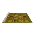 thumbnail image 2 of Ahgly Company Machine Washable Indoor Square Oriental Yellow Modern Area Rugs, 3' Square, 2 of 4