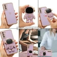 thumbnail image 7 of for Samsung Galaxy S21 Plus Case Cute 6D Astronaut Case with Stand Function Luxury Plating Case Cover Slim Fit Soft TPU Shockproof Bumper Protective Electroplated Case for Girls Boys,Purple, 7 of 7